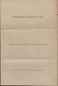 image of PHYSIOLOGIC HEARING TESTS (Reprint from The Laryngoscope, St. Louis, September 1908