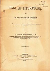 English Literature and its Place in Popular Education