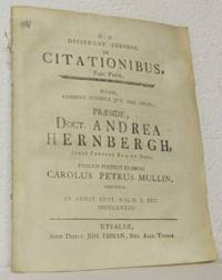 Dissertat. Juridic. de citationibus, pars prior,…
