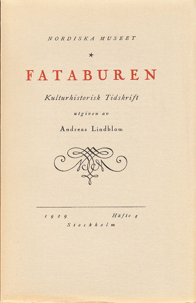 Fataburen. Kulturhistorisk tidskrift. 1929, häfte…