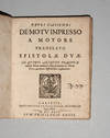 De motu impresso a motore translato. Epistolae duae.
