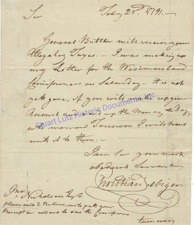 The Only Man To Fight In Every Important Revolutionary War Battle Writes To Financier John Nicholson