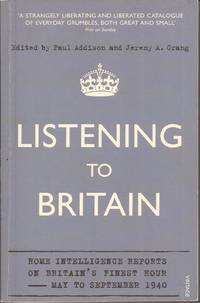 Listening to Britain: Home Intelligence Reports on Britain's Finest Hour May to September 1940