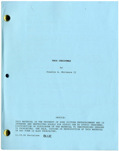 (African American film) THIS CHRISTMAS (Dec 9, 2006) Revised film script