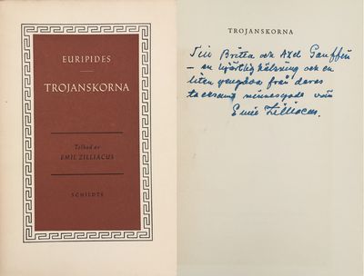 Trojanskorna. Tolkad av Emil Zilliacus. [Utg. av]…