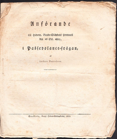 Anförande till hederw. bonde-ståndets protocoll…