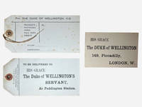 Three labels in relation to the 4th Duke of Wellington