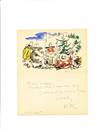 KUHN, WALT. "A real 'antique' Christmas card," Signed