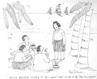 image of Cartoon, probably for The New Yorker: original ink drawing, signed