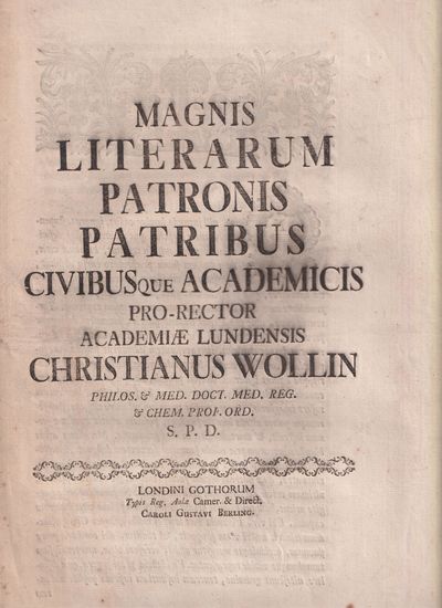Magnis literarum patronis patribus civibusque…