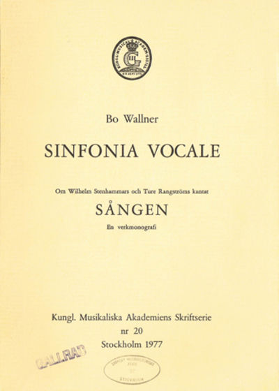 Sinfonia Vocale. Om Wilhelm Stenhammars och Ture…
