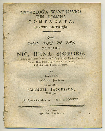 Mythologia scandinavica cum romana comparata,…