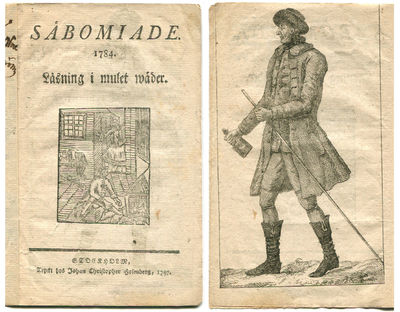 Säbomiade. 1784. Läsning i mulet wäder.