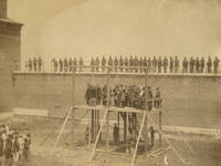 Collection of four photograph of the execution of the Lincoln assassination conspirators by (LINCOLN, ABRAHAM.) GARDNER, ALEXANDER - July 7, 1865