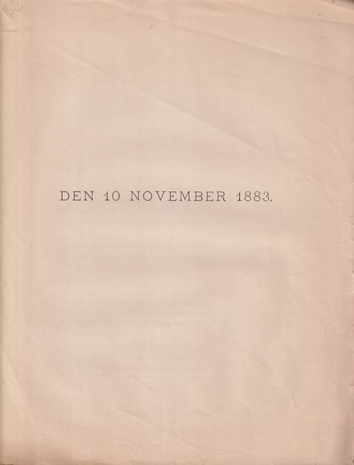 Den 10 november 1883.