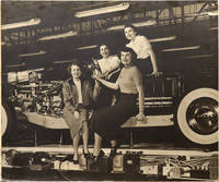 cover of Original oversize photograph of four women employees at a Buick plant, circa 1940s