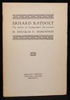 ERHARD RATDOLT: THE FATHER OF TYPOGRAPHIC DECORATION