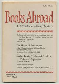 Books Abroad: An International Quarterly – Volume 34, Number 4, Autumn 1960