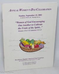 Annual Women's Day Celebration, Sunday, September 15, 2002. 8 A.M & 10:45 A.M., Worship Service