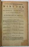 MINUTES OF THE FOURTH SITTING OF THE FOURTH GENERAL ASSEMBLY OF THE COMMONWEALTH OF PENNSYLVANIA. WHICH MET AT PHILADELPHIA, ON FRIDAY THE FIRST DAY OF SEPTEMBER, ONE THOUSAND SEVEN HUNDRED AND EIGHTY