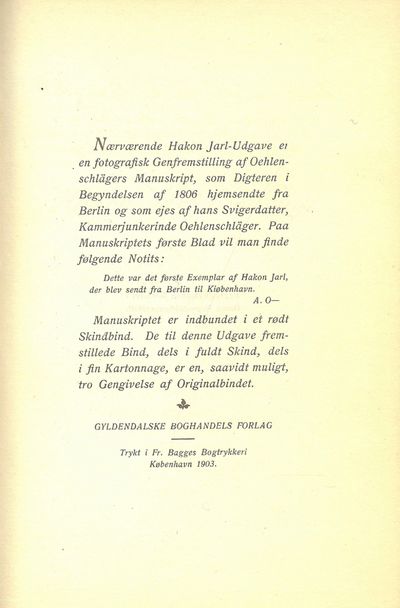 Hakon Jarl hin Rige. Et Sörgespil. (photo 2)