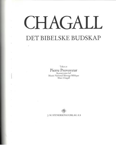 Chagall. Det bibelske budskap.
