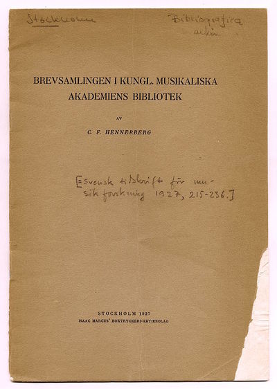 Brevsamlingen i kungl. Musikaliska akademiens…