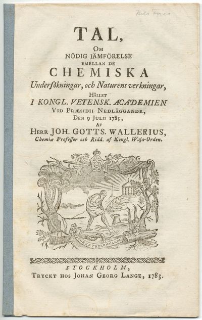 Tal, om nödig jämförelse emellan de chemiska…