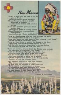 New Mexico poem by Anna B. Stevenson, 1948 used linen Postcard