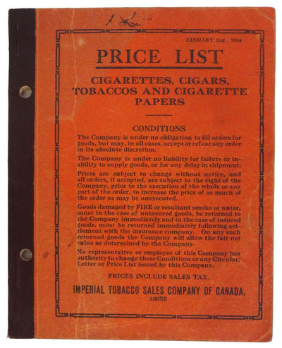 imperial collection cigarettes price List. Cigarettes, Cigars, Tobaccos and Cigarette Papers. January 2nd, 1934 Imperial Brands' confidential deal with