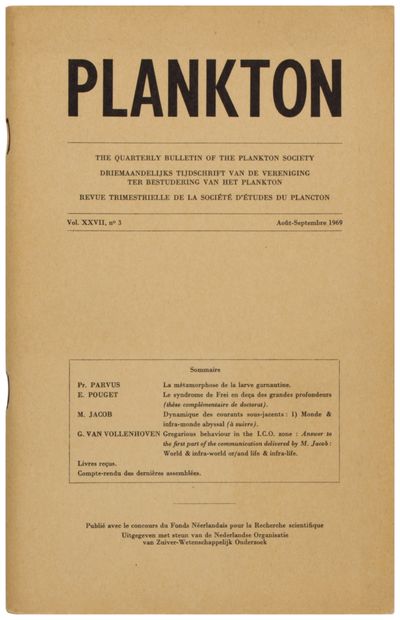 Plankton... Vol. XXVII, No. 3 [Camouflaged Copy of Internationale Situationniste, No. 12]