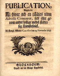 Publication, angående at hwar och en tillåtes…
