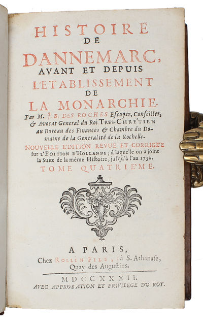 Histoire de Dannemarc, avant et depuis l'établissement de la monarchie.‎ Nouvelle Edition. 9 vols.  - [BEAUTIFULLY BOUND COPY OF THE FIRST FRENCH WORK ON THE HISTORY OF DENMARK] (photo 8)