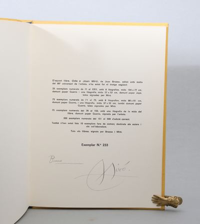 Oda a Joan Miró. Litografies de Joan Miró. (photo 2)