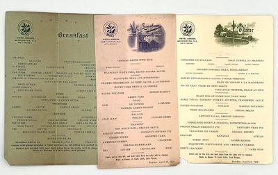 [MENU] HOTEL GORDON - three menus