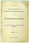 List of Latin American History and Description in the Columbus Memorial Library