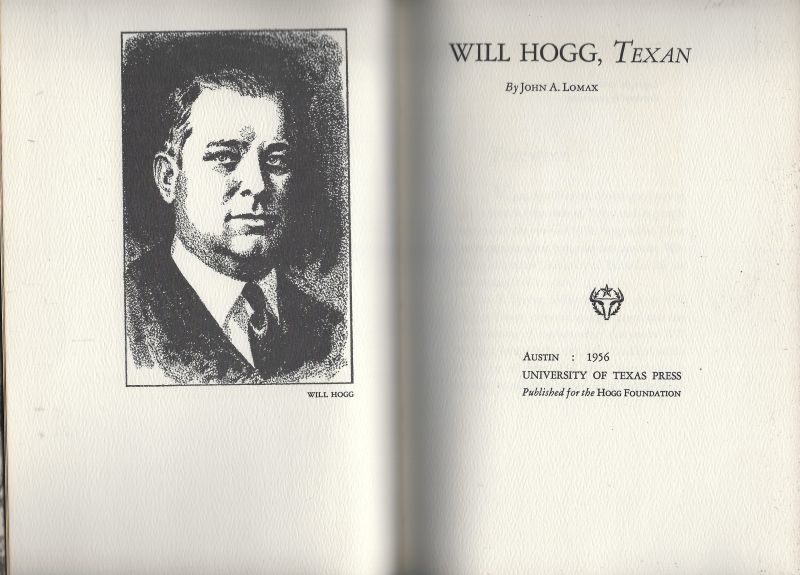 WILL HOGG, TEXAN