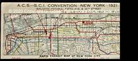 Rapid Transit Map of New York City for the A.C.S. â�� S.C.I. Convention â�� New York â�� 1921 â�� Waldorf-Astoria -â�� Fifth Ave. &amp; 34th Street. de Rand McNally & Co - 1921