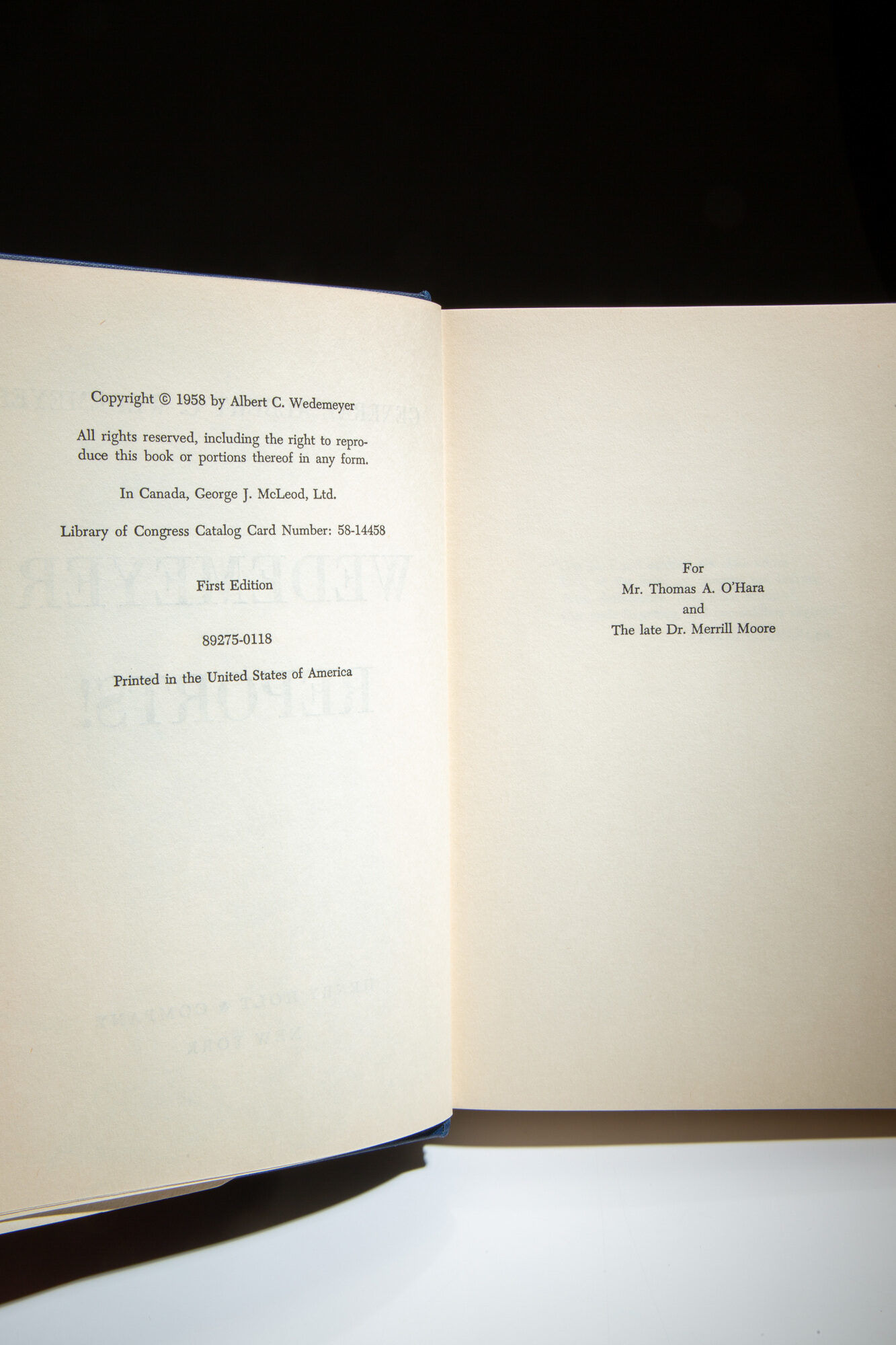 Wedemeyer Reports! by Wedemeyer, Albert C. | Search for Rare Books
