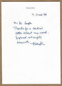 Holograph Note Signed