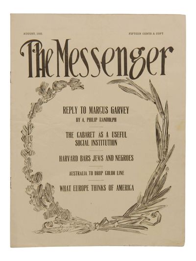 New York: The Messenger Publishing Co, 1922. First Edition. Good. Volume IV, Number 8 of the influen...