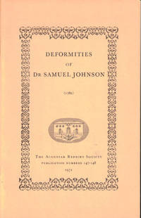 Deformities of Samuel Johnson Selected From His Works