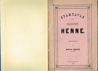 Stamtavle over Slægten Henne.
