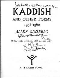 Kaddish and Other Poems. 1958-1960. (Signed Association copy).