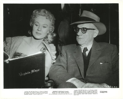 Pearl of the South Pacific (Original photograph of Virginia Mayo and Allan Dwan from the set of the 1955 film)