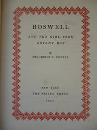 Boswell and the Girl from Botany Bay by POTTLE, Frederick A - 1937