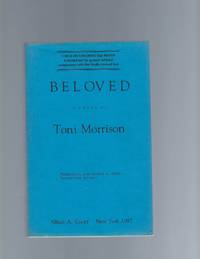Toni Morrison, Beloved, First edition uncorrected proof, 1987
