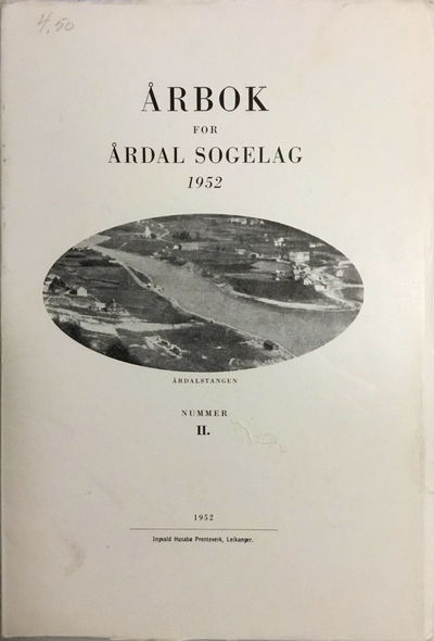 Årbok for Årdal sogelag 1952