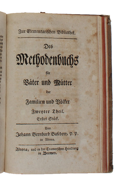 Das Methodenbuch für Väter und Mütter der Familie und Völker. (Erster-) Zweyter Theil: Erstes Stück (alles). (photo 4)