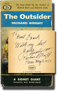 The Outsider (First Edition in paperback, inscribed by the author in 1954 to his publisher) by Wright, Richard - 1954